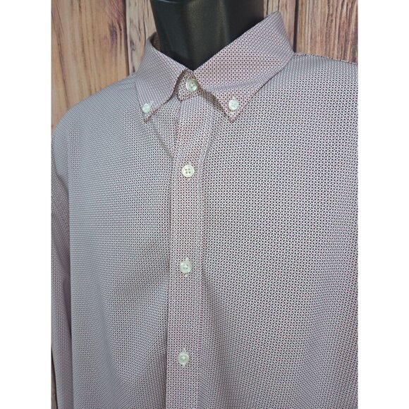 Jos. A. Bank Traveler Tailored Fit Performance Dress Shirt Large Micro Dot - Picture 3 of 7